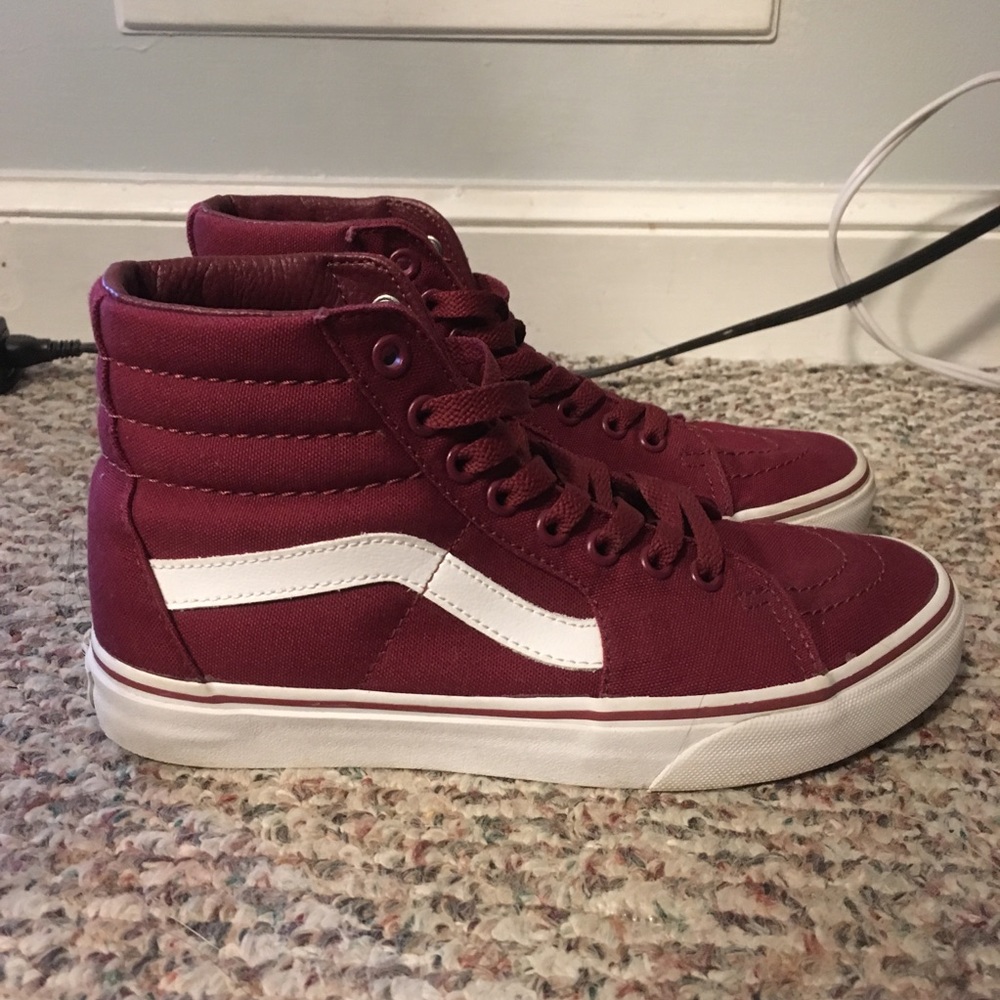 Vans high top maroon